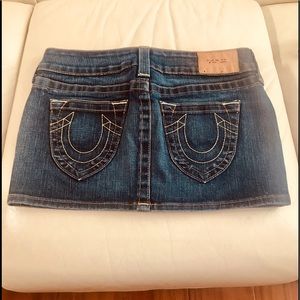 True religion mini  denim skirt size 26